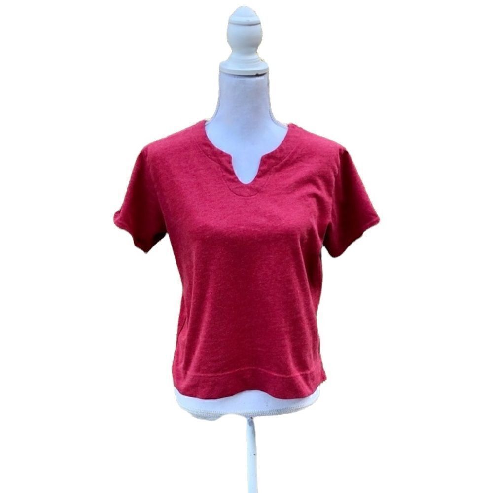 MOUNTAIN LAKE Petit Short Sleeve Red Blouse Size PL